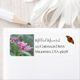 Anpassningsbar Swamp Milkweed Photo Native Wildblo Returadress Etikett