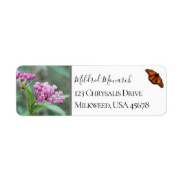 Anpassningsbar Swamp Milkweed Photo Native Wildblo Returadress Etikett