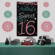 Anpassningsbar Sweet 16 Photo BackDrop