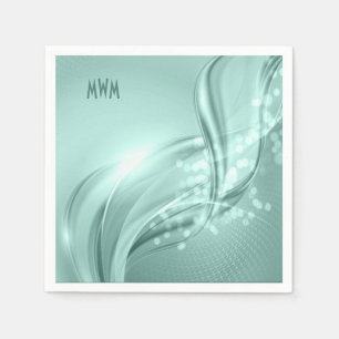 Anpassningsbar Swirl Mint Grönt Mönster Cocktail N Pappersservett