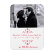 Anpassningsbar Swirls Wedding Favor Tack Photo Mag