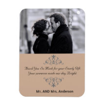 Anpassningsbar Swirls Wedding Favor Tack Photo Mag