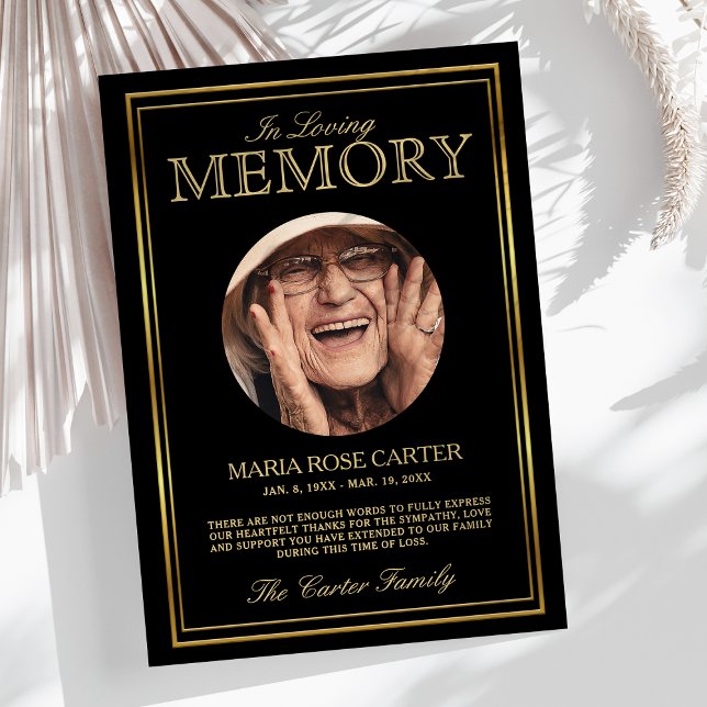 Anpassningsbar Sympathy Funeral Photo Tack Kort (Skapare uppladdad)