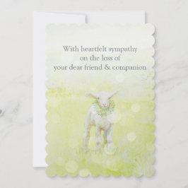 Anpassningsbar Sympati Illustrerad lamm som faller Kort