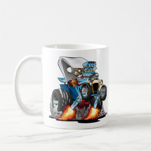 Anpassningsbar T-bucket Roadster Hotrod Tecknad Kaffemugg