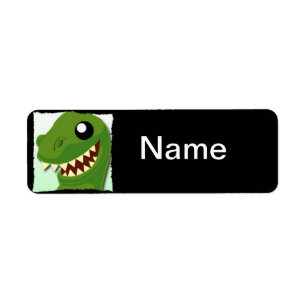 Anpassningsbar T-Rex Namn etikett Returadress Etikett