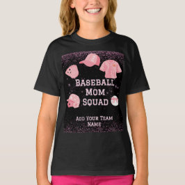 Anpassningsbar T-shirt för tjej med Baseball Mamma