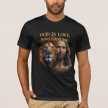 Anpassningsbar T-Shirt GOD ÄR KÄRLEK - JESUS KÄRLE