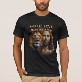 Anpassningsbar T-Shirt GOD ÄR KÄRLEK - JESUS KÄRLE
