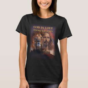 Anpassningsbar T-Shirt GOD IS KÄRLEK - TACK JESUS