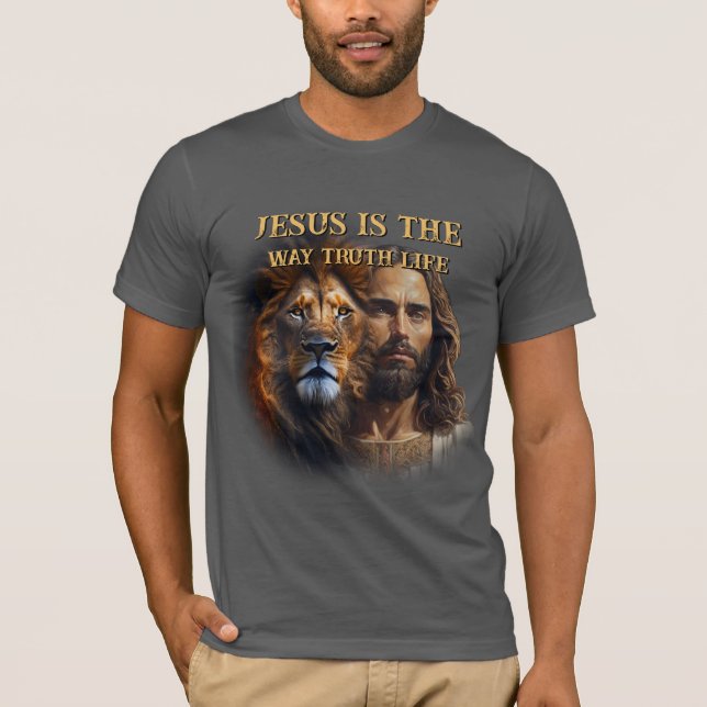 Anpassningsbar T-Shirt JESUS ÄR SÄTTET FÖR TRUTH L (Framsida)