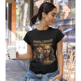 Anpassningsbar T-Shirt Jesus Kristus Snart kommer