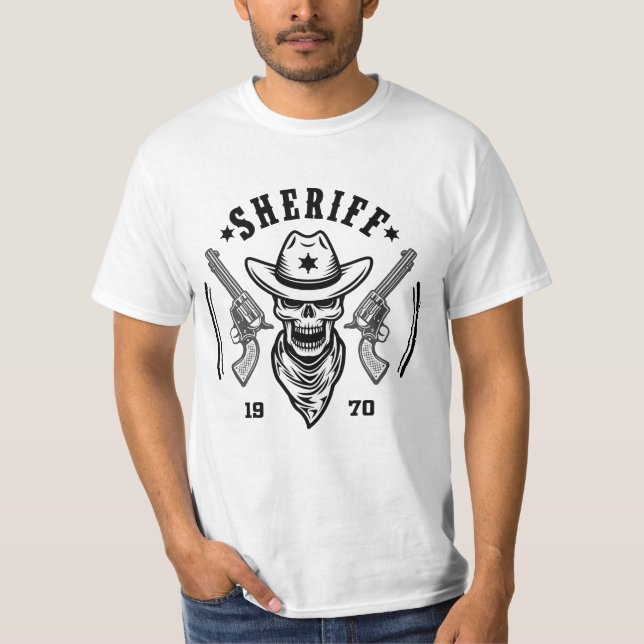 Anpassningsbar T-shirt, sheriff T-shirt (Framsida)