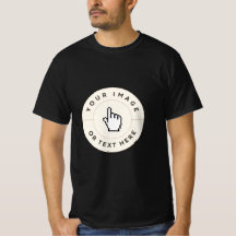 Anpassningsbar T-shirt - Svart bilden eller texten