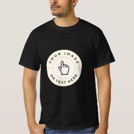 Anpassningsbar T-shirt - Svart bilden eller texten
