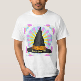 Anpassningsbar t-shirts med Witch Hat Måne