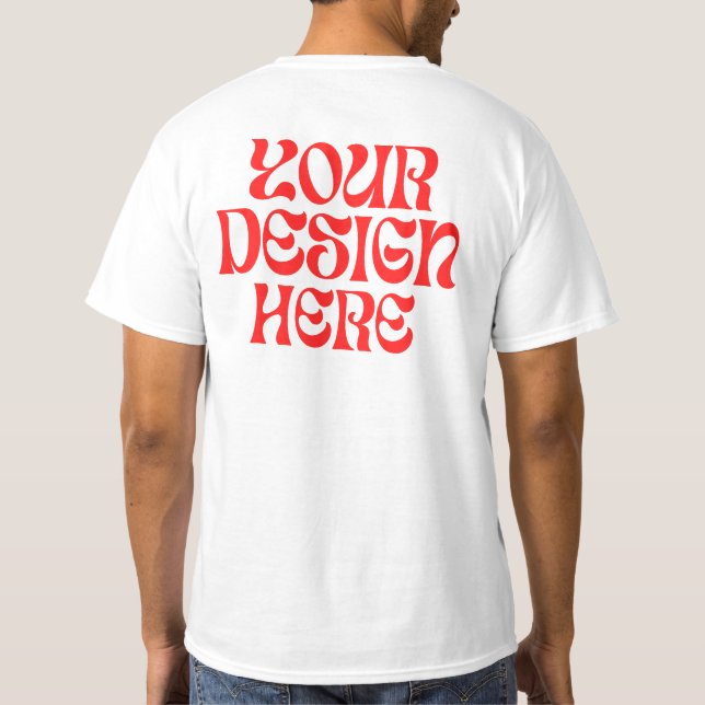 Anpassningsbar T-shirts nära mig, din design här (Baksida)
