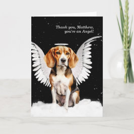 Anpassningsbar Tack Beagle Angel Hund Kort