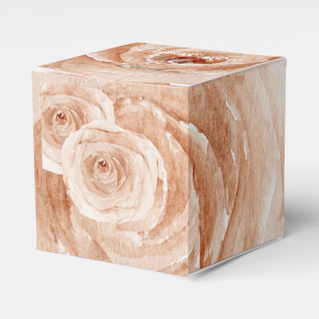 Anpassningsbar Tack Bröllop ro blommigt Presentaskar (Framsidan Sidan)