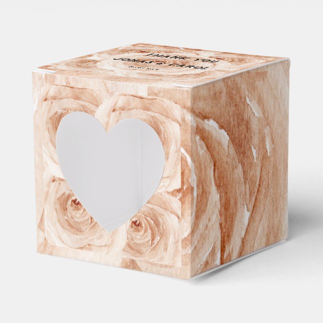 Anpassningsbar Tack bröllop ro blommigt Presentaskar (Framsidan Sidan)