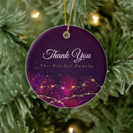 Anpassningsbar Tack Circler-familjen namn christma Julgransprydnad Keramik