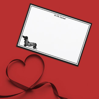 Anpassningsbar Tack Dachshund Cute Hund Note Card
