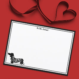Anpassningsbar Tack Dachshund Cute Hund Note Card Kort