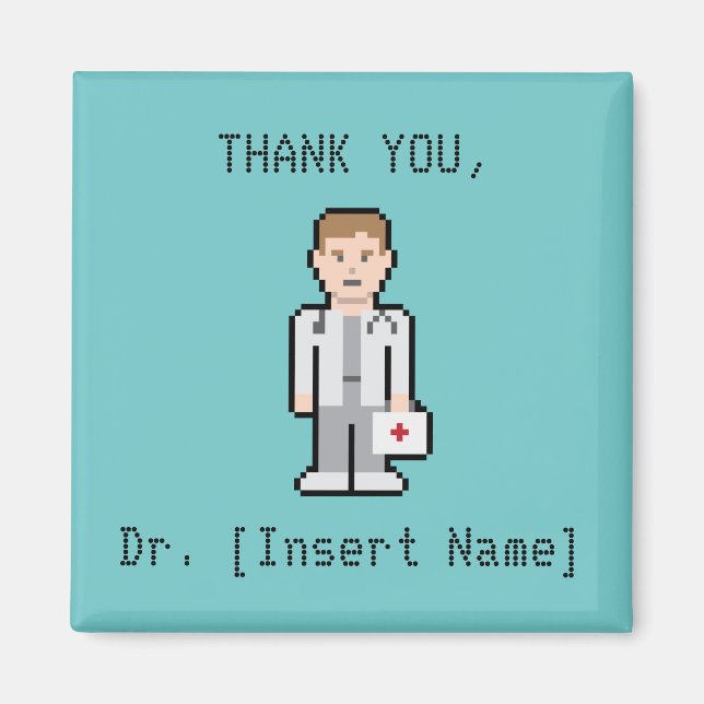 Anpassningsbar Tack Doktor Magnet (Framsidan)