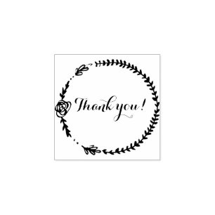 Anpassningsbar "Tack"! Frimärke Stämpel