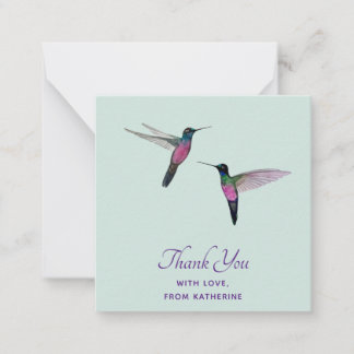 Anpassningsbar Tack Hummingbird Anteckningskort