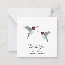 Anpassningsbar Tack Hummingbird Note Card