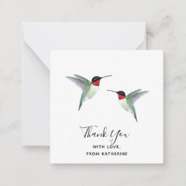 Anpassningsbar Tack Hummingbird Note Card Anteckningskort