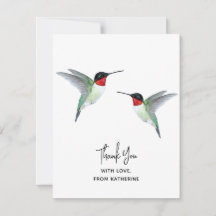 Anpassningsbar Tack Hummingbird Note Card