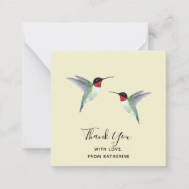 Anpassningsbar Tack Hummingbird Note Card Anteckningskort