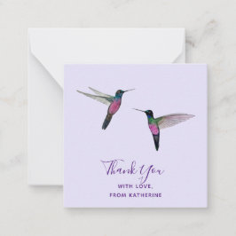 Anpassningsbar Tack Hummingbird Note Card Anteckningskort