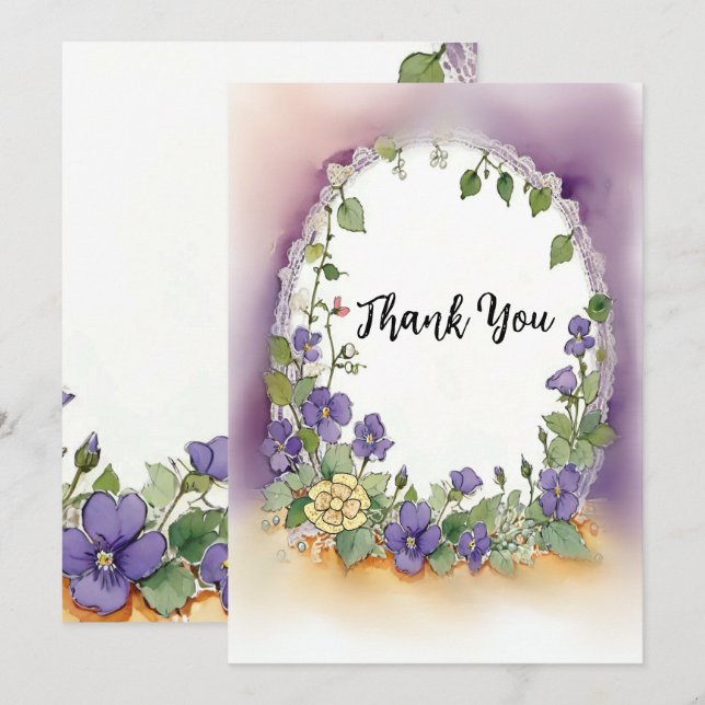 Anpassningsbar Tack Kort (Fram/baksida)