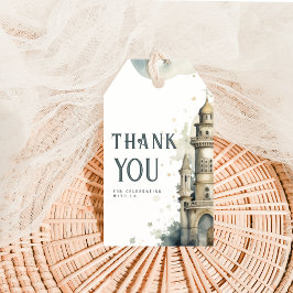 Anpassningsbar Tack Märkre med Castle Presentetikett