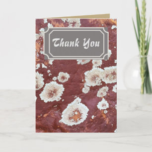 Anpassningsbar Tack Nature Red Sten Lichen Card Kort