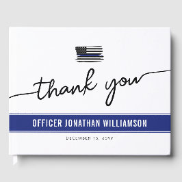 Anpassningsbar Tack polischef Pension Gift Gästböcker