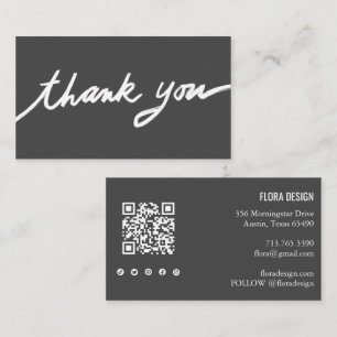 Anpassningsbar Tack QR-kodsymboler Social Visitkort