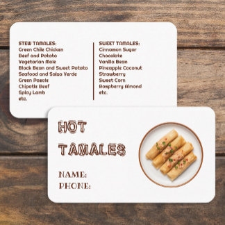 Anpassningsbar Tamales Visitkort