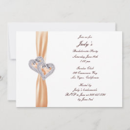 Anpassningsbar Tangerine Hearts Bachelorette Party Inbjudningar