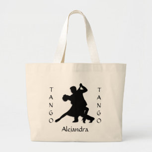 Anpassningsbar Tango Dance Silhouette Tote Bag Jumbo Tygkasse