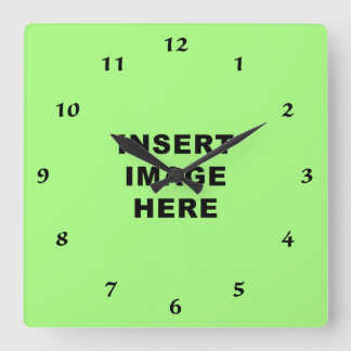 Anpassningsbar tar tid på mallen som den svart fyrkantig klocka