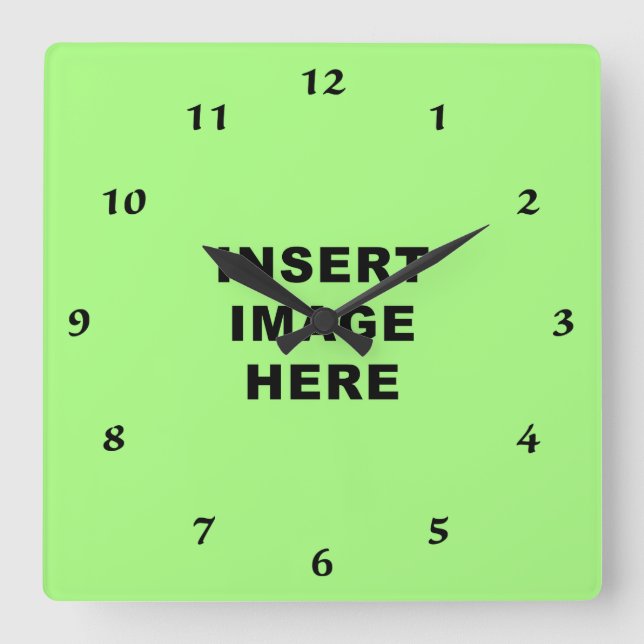 Anpassningsbar tar tid på mallen som den svart fyrkantig klocka (Framsida)