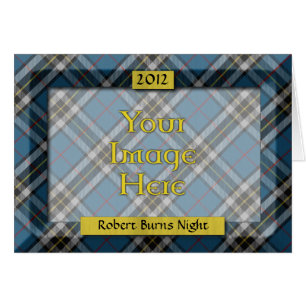 Anpassningsbar Tartan Photo Ram - Burns Nattkort Hälsningskort