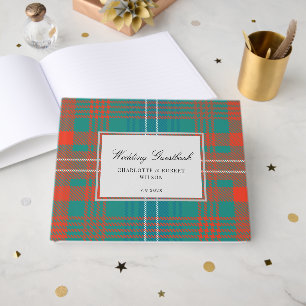 Anpassningsbar Tartan Rustic Wilson Play Bröllop Gästböcker
