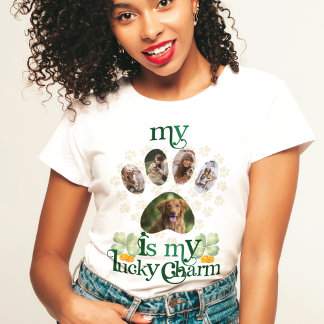 Anpassningsbar Tass Photos Hund St patrick's day T Shirt
