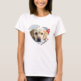 Anpassningsbar Tassar på mitt hjärta, Hund älskare T Shirt