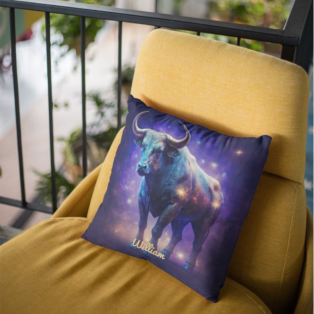 Anpassningsbar Taurus Zodiac Horoscope Fantasy Sol Kudde (Skapare uppladdad)